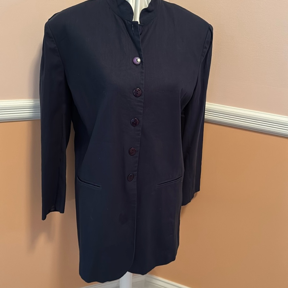 Vintage Nehru style jacket in navy blue